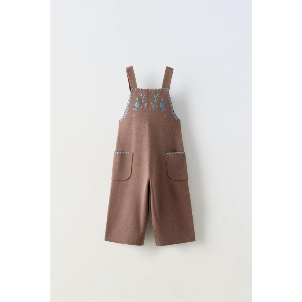 Baby Embroidered knit overalls Size 3 - Picture 2 of 4
